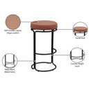  Color_Cognac -- Madison Cognac Vegan Leather Upholstered Bar Stool IMAGE 8