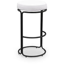 Meridian Madison Cream Vegan Leather Bar Stool IMAGE 1