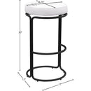  Color_Cream -- Madison Cream Vegan Leather Upholstered Bar Stool IMAGE 7