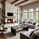  Meridian Vernazza Black Marble Coffee Table IMAGE 2