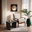  Meridian Vernazza Black Marble End / Side Table IMAGE 2