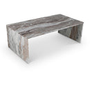  Meridian Vernazza Brown Marble Coffee Table IMAGE 1