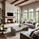  Meridian Vernazza Brown Marble Coffee Table IMAGE 2