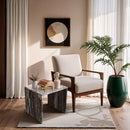  Meridian Vernazza Brown Marble End / Side Table IMAGE 2