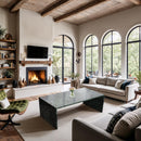  Meridian Vernazza Green Marble Coffee Table IMAGE 2