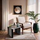  Meridian Vernazza Panda Marble End / Side Table IMAGE 2