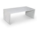 Meridian Vernazza White Marble Coffee Table IMAGE 1
