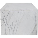  Meridian Vernazza White Marble Coffee Table IMAGE 4