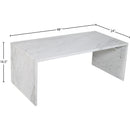  Meridian Vernazza White Marble Coffee Table IMAGE 8