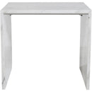  Meridian Vernazza White Marble End / Side Table IMAGE 3