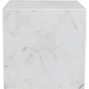 Meridian Vernazza White Marble End / Side Table IMAGE 4