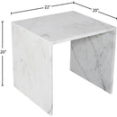  Meridian Vernazza White Marble End / Side Table IMAGE 8