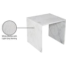  Meridian Vernazza White Marble End / Side Table IMAGE 9