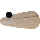  Meridian Taverna Natural Travertine Top And Oak Wood Base Coffee Table IMAGE 6