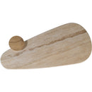  Meridian Taverna Natural Travertine Top And Oak Wood Base Coffee Table IMAGE 7