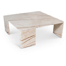 Meridian Livorno Beige Marble Coffee Table IMAGE 1