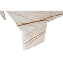  Meridian Livorno Beige Marble Coffee Table IMAGE 6