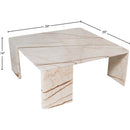  Meridian Livorno Beige Marble Coffee Table IMAGE 7