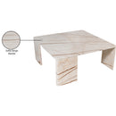  Meridian Livorno Beige Marble Coffee Table IMAGE 8
