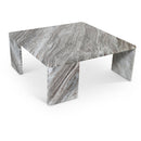  Meridian Livorno Brown Marble Coffee Table IMAGE 1