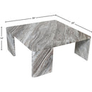  Meridian Livorno Brown Marble Coffee Table IMAGE 7