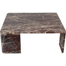  Meridian Livorno Burgundy Marble Coffee Table IMAGE 4