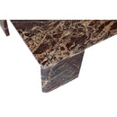  Meridian Livorno Burgundy Marble Coffee Table IMAGE 6