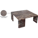  Meridian Livorno Burgundy Marble Coffee Table IMAGE 8
