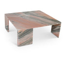  Meridian Livorno Pink Marble Coffee Table IMAGE 1