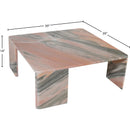  Meridian Livorno Pink Marble Coffee Table IMAGE 7