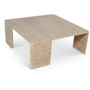  Meridian Livorno Natural Travertine Coffee Table IMAGE 1