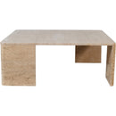  Meridian Livorno Natural Travertine Coffee Table IMAGE 3