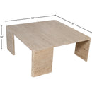  Meridian Livorno Natural Travertine Coffee Table IMAGE 7