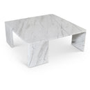  Meridian Livorno White Marble Coffee Table IMAGE 1