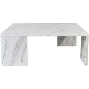  Meridian Livorno White Marble Coffee Table IMAGE 3