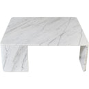  Meridian Livorno White Marble Coffee Table IMAGE 4
