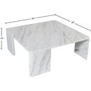  Meridian Livorno White Marble Coffee Table IMAGE 7