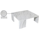  Meridian Livorno White Marble Coffee Table IMAGE 8
