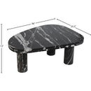  Meridian Messina Black Marble Coffee Table IMAGE 7