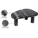  Meridian Messina Black Marble Coffee Table IMAGE 8