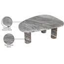  Meridian Messina Brown Marble Coffee Table IMAGE 8