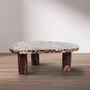  Meridian Messina Burgundy Marble Coffee Table IMAGE 2