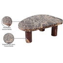  Meridian Messina Burgundy Marble Coffee Table IMAGE 8