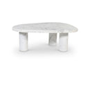 Meridian Messina White Marble Coffee Table IMAGE 1