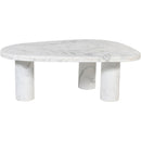  Meridian Messina White Marble Coffee Table IMAGE 4