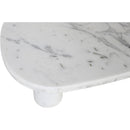  Meridian Messina White Marble Coffee Table IMAGE 6