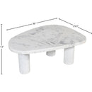  Meridian Messina White Marble Coffee Table IMAGE 7