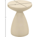  Meridian Anika Cream Iron End Table IMAGE 7