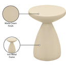  Meridian Anika Cream Iron End Table IMAGE 8