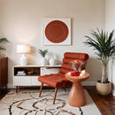  Meridian Anika Salmon Iron End Table IMAGE 2
